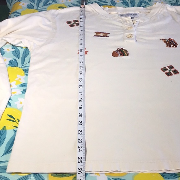 Women’s The Eagle’s Eye Long Sleeve T-Shirt With Southwestern Embroidered Size L - Picture 7 of 8